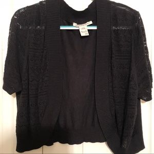 American Rag Plus Size Black Lace Bolero 2X